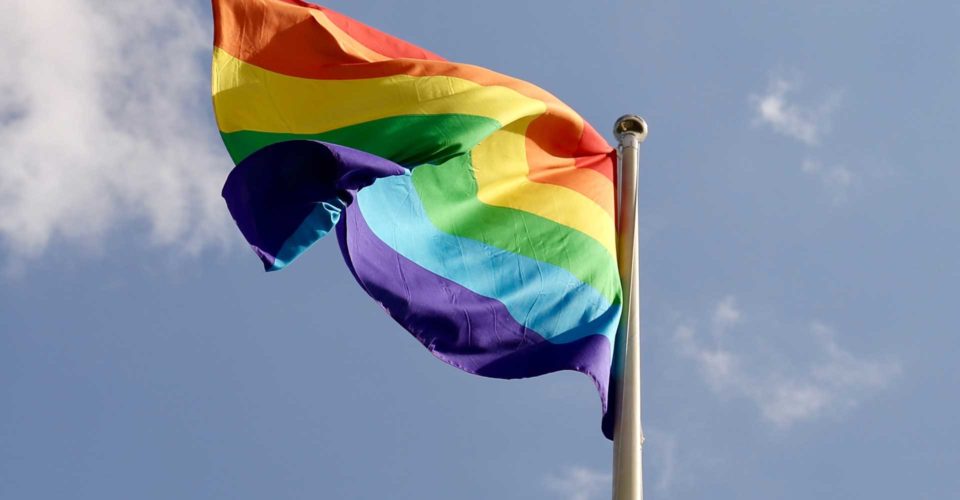 LGBTのレインボーの旗